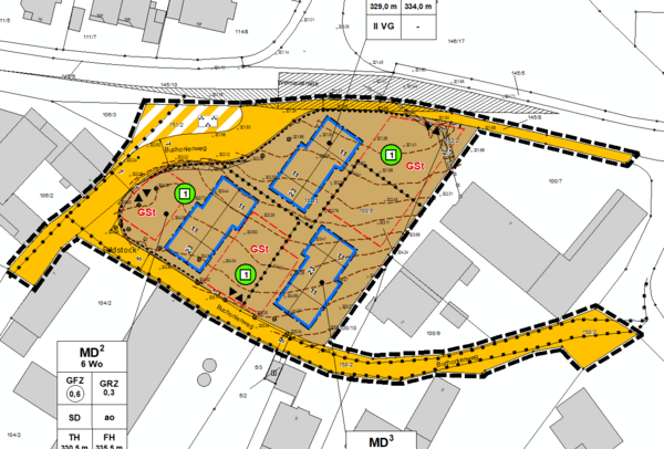 8. Änderung des Bebauungsplanes 'Teil Ost' Abbildung