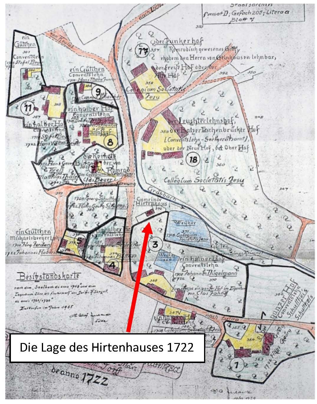 Alte Karte von 1722
