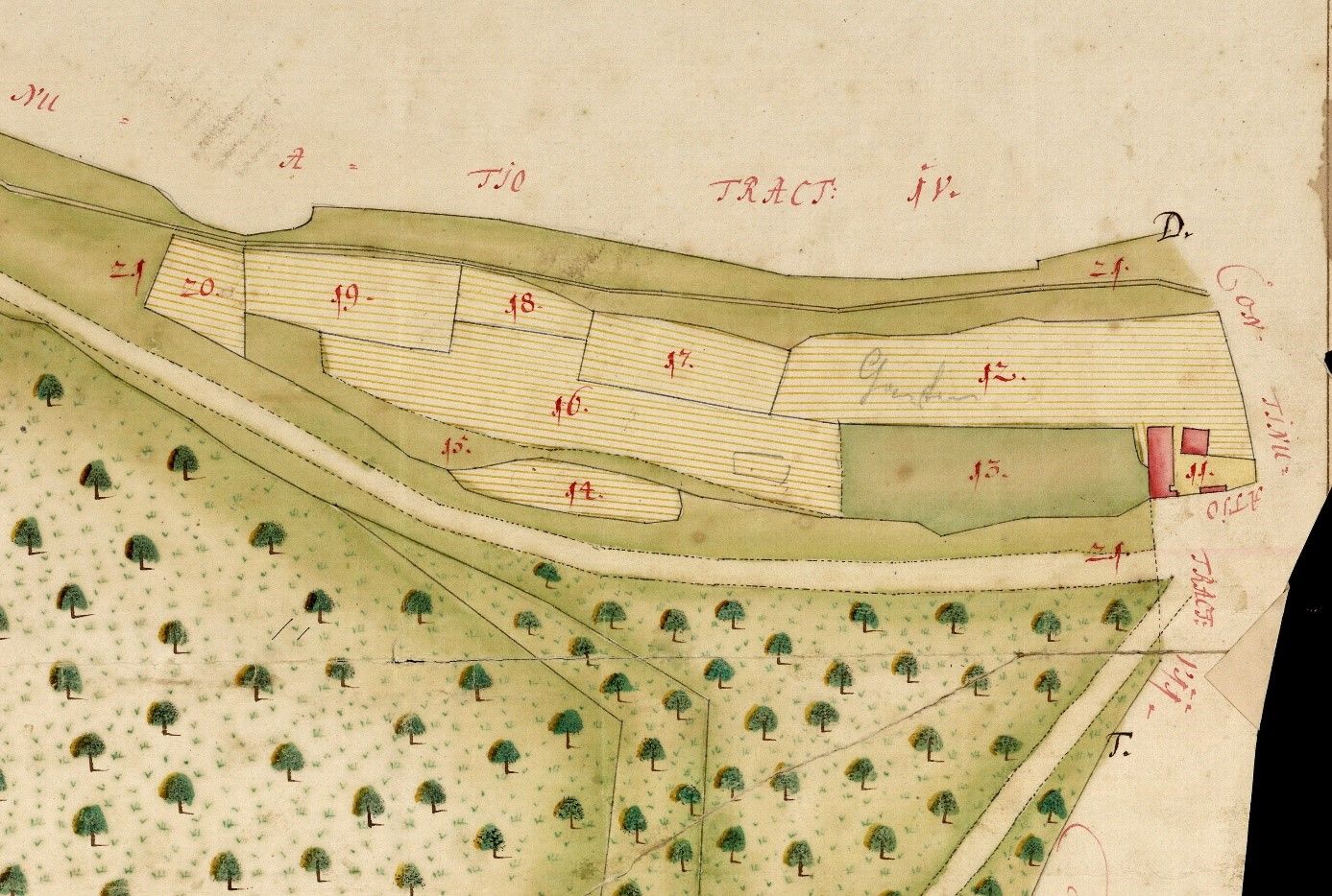 Alte Lagekarte von 1722