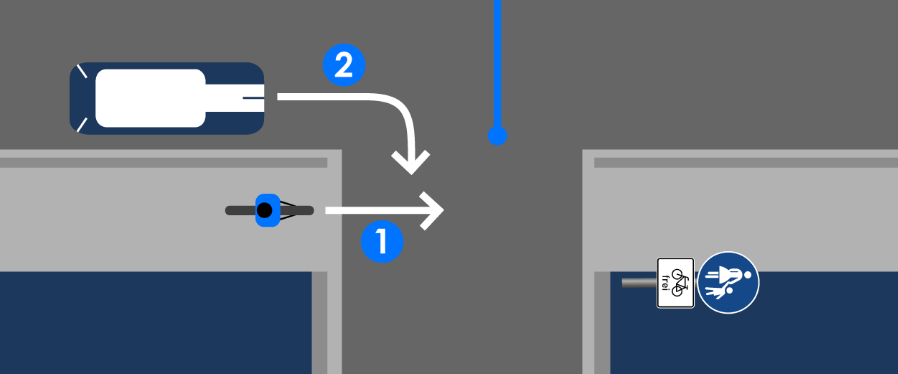 Beispiel 2 Vorfahrtsregel in Abbiegesituation