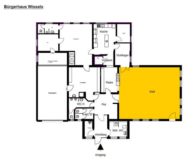 Bürgerhaus Wissels - Schema