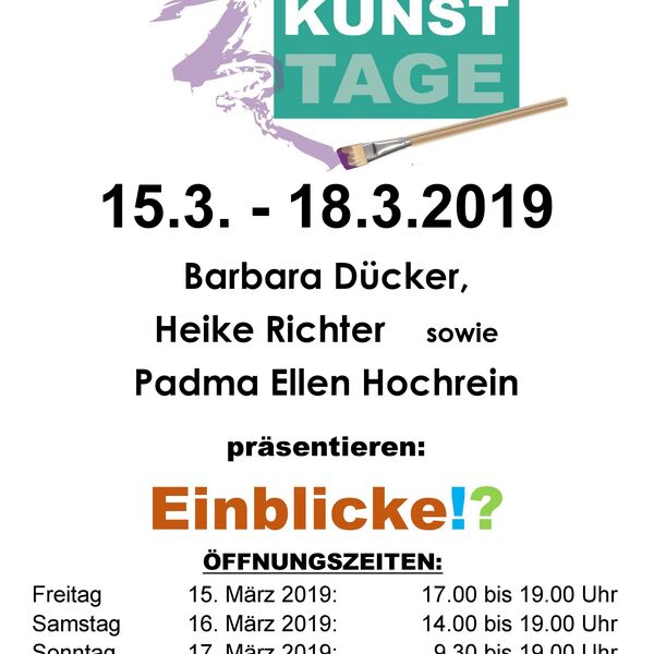 Dirloser Kunsttage 2019 Plakat