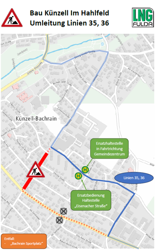Fahrplanänderung Hahlfeld
