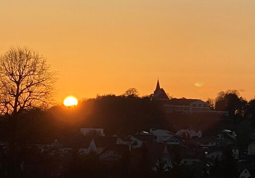 Florenberg mit Sonnenuntergang