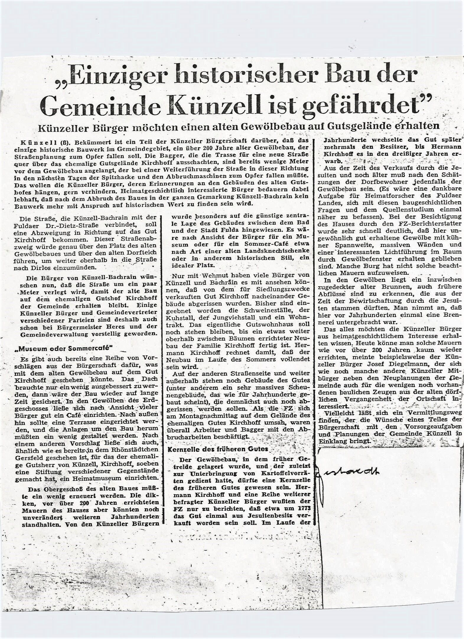 Fuldaer Zeitung vom 1. und 2. März 1966