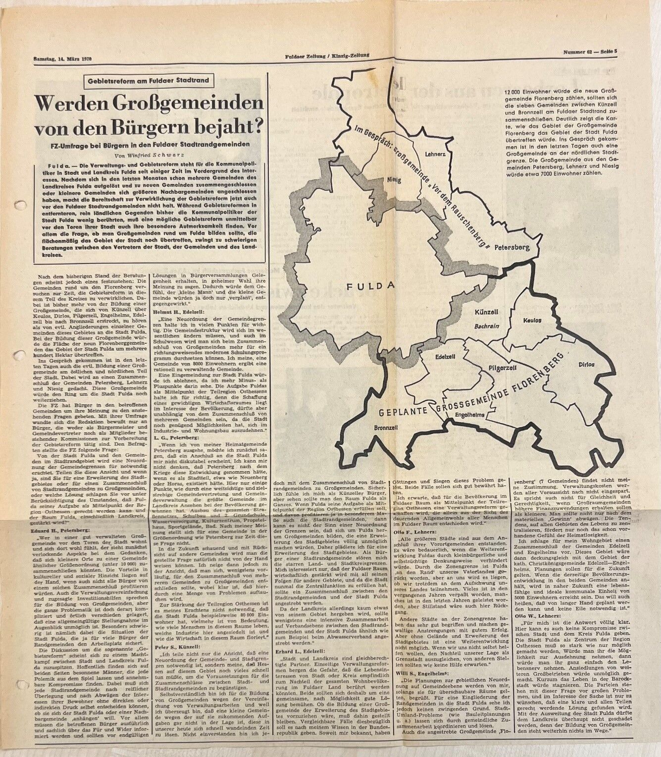 FZ-Artikel März 1970 mit Planungen 