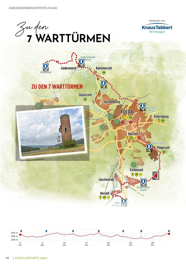 FZ-Ausflugstipps fuer die Region_7 Warttürme Karte