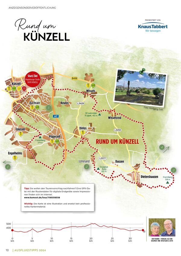 FZ-Ausflugstipps fuer die Region_Tour Künzell Karte