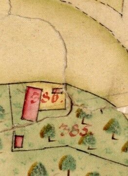 Kartenausschnitt von 1722 Conventslehn Hans Mans Junior