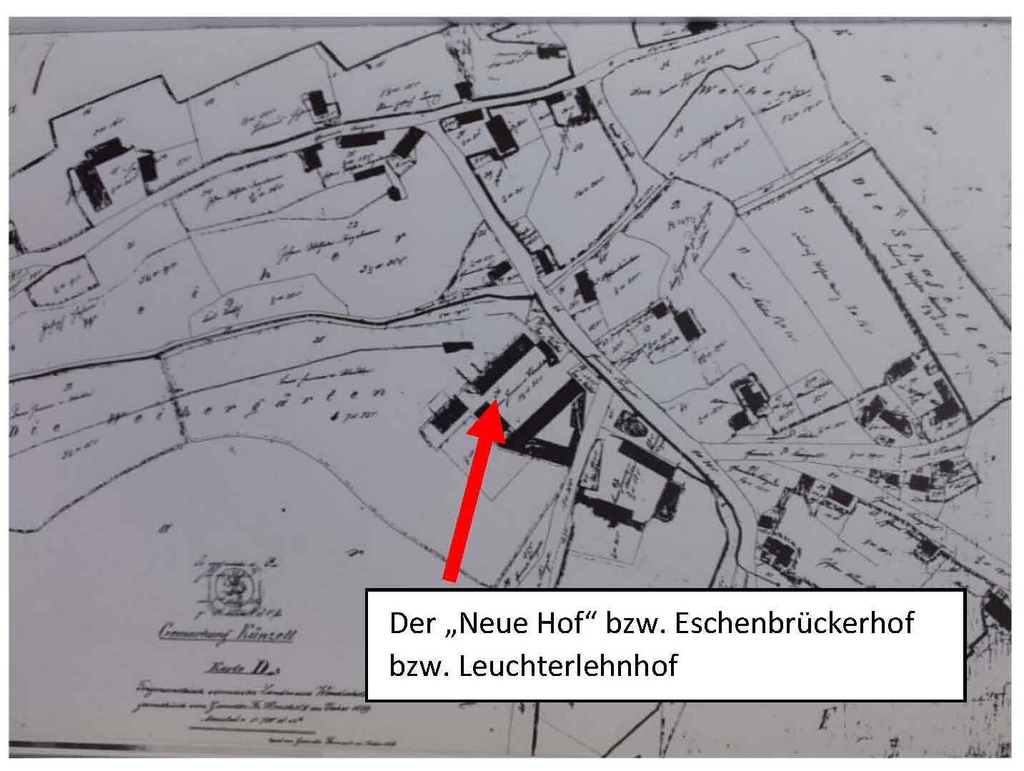 Lage der Höfe in 1859