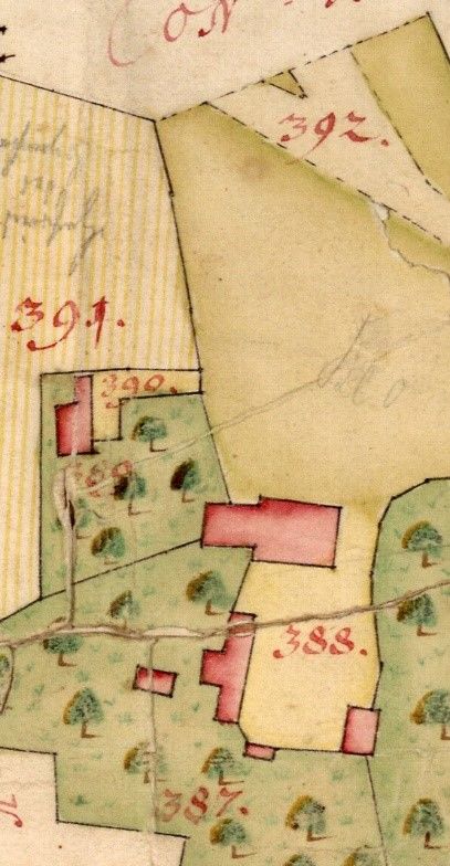 Lagekarte von 1722, Stoffel Beyer hat ein Conventslehn und ein Seelgenräthisch wüstes güthgen