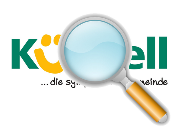 Lupe mit Künzell-Logo