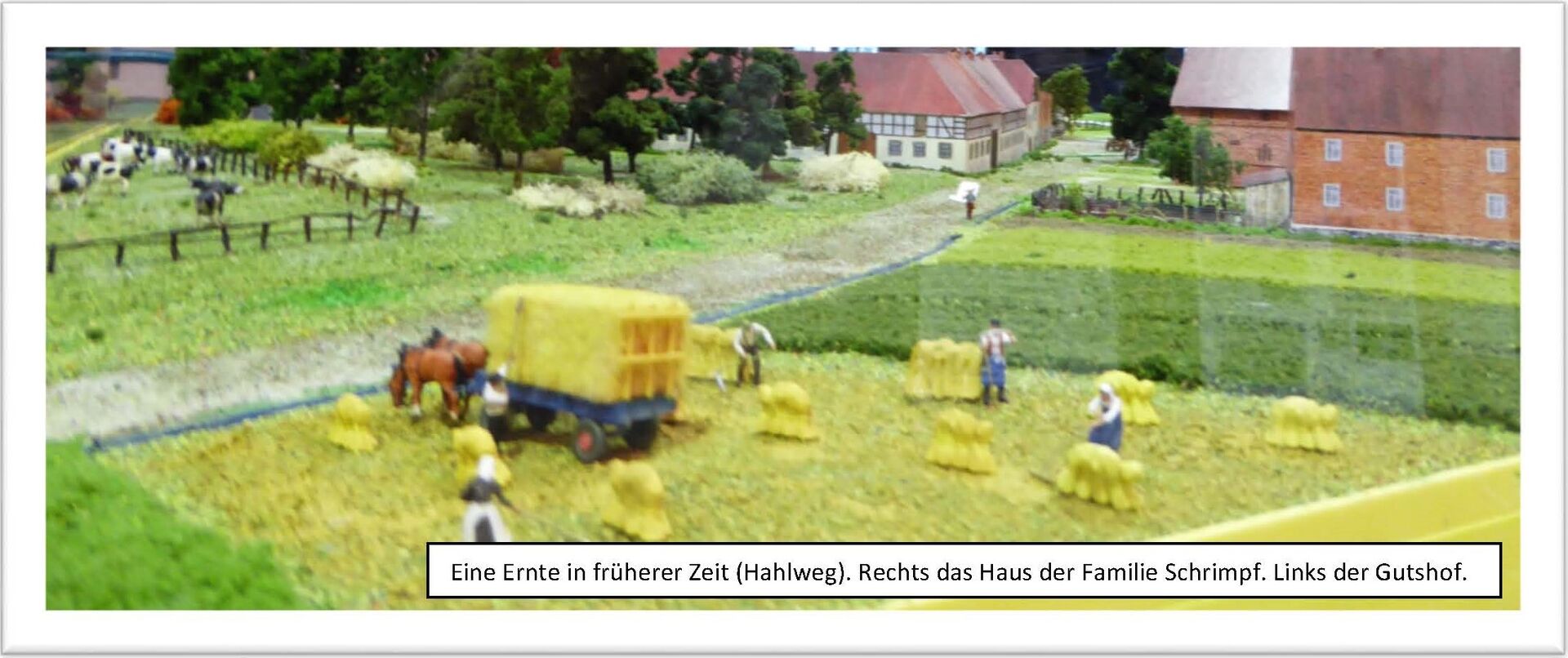 Model des Gutshofes - Blick vom Hahlweg